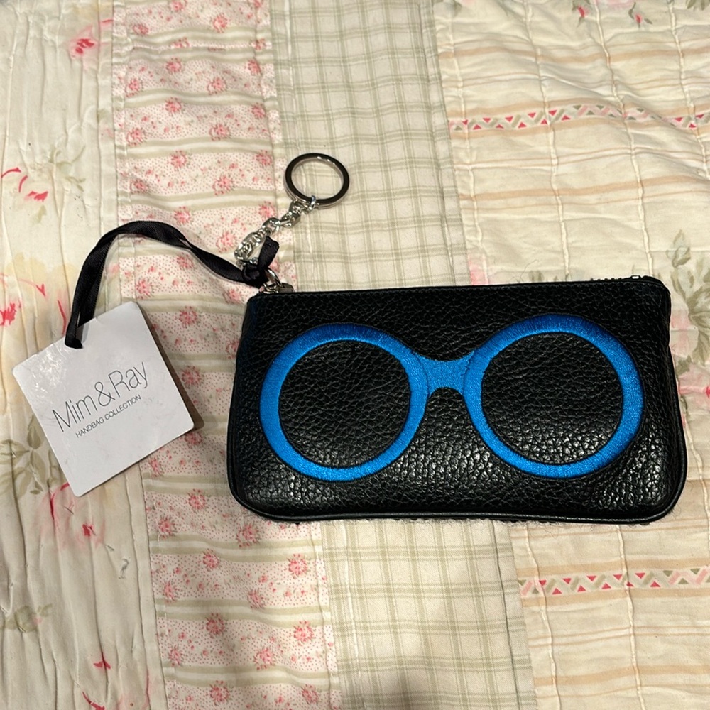 Mim & Ray leather card money keys case NWT